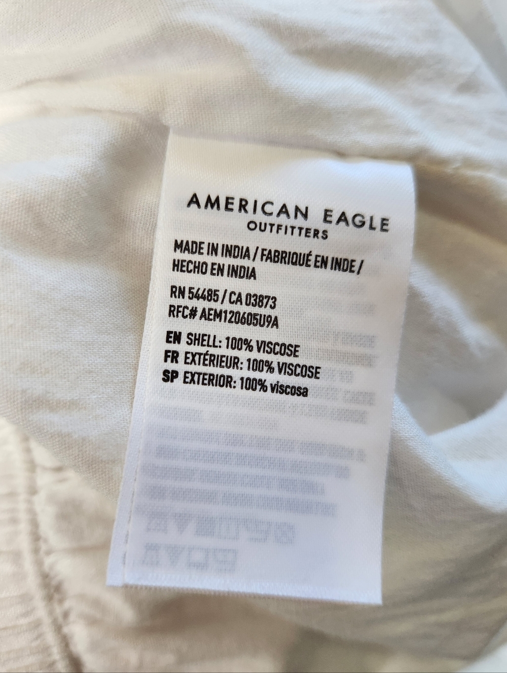 American Eagle Tiered Ruffle Maxi Skirt Womens Sz Large White Boho Peasant - Picture 6 of 10